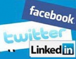 Facebook, LinkedIn and Twitter